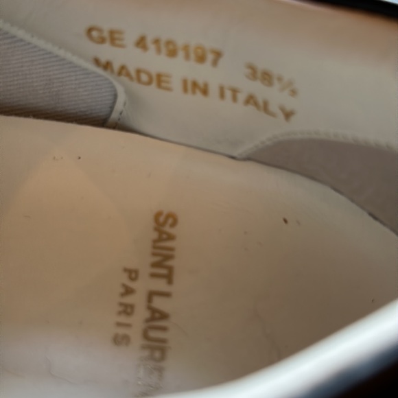 Saint Laurent Silver Star sneakers, flat heel leather up alpha / bufalino 38.5 - Picture 3 of 12